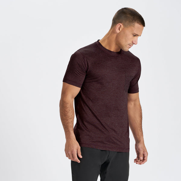 Tradewind Performance Tee | Oxblood Heather