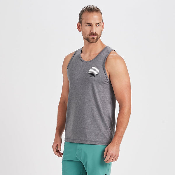 Watermans Sun Stripe Tank | Heather Grey