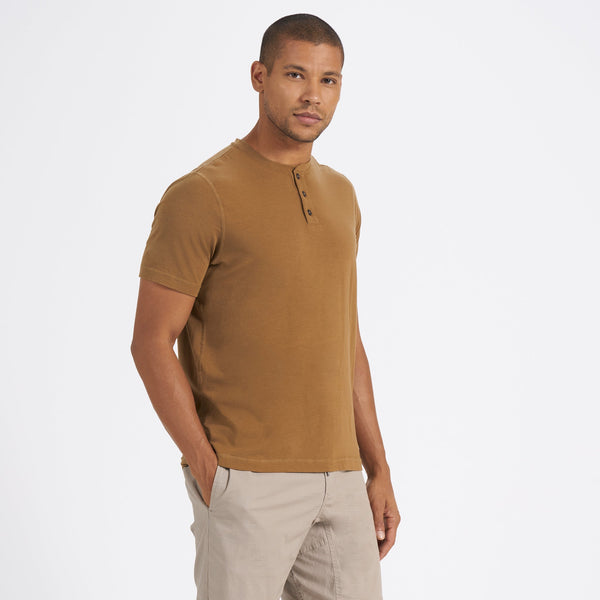 Short-Sleeve Tuvalu Henley | Tobacco