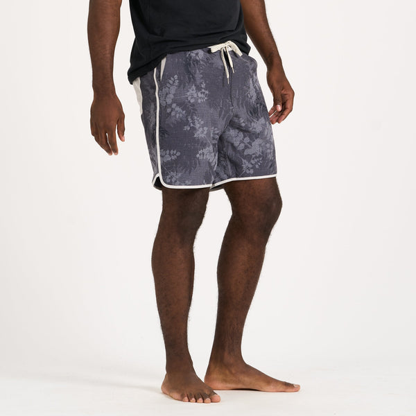 Cruise Boardshort | Charcoal Vintage Leaf