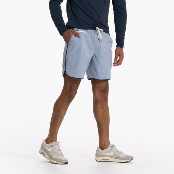 Banks Short | Light Cloud Slub Stripe