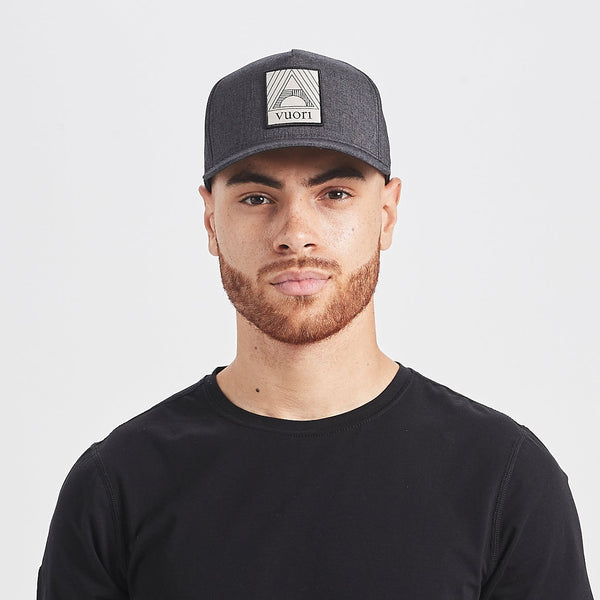 Geometric Hat | Black Heather