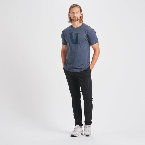 V1 Logo Tee | Navy Heather