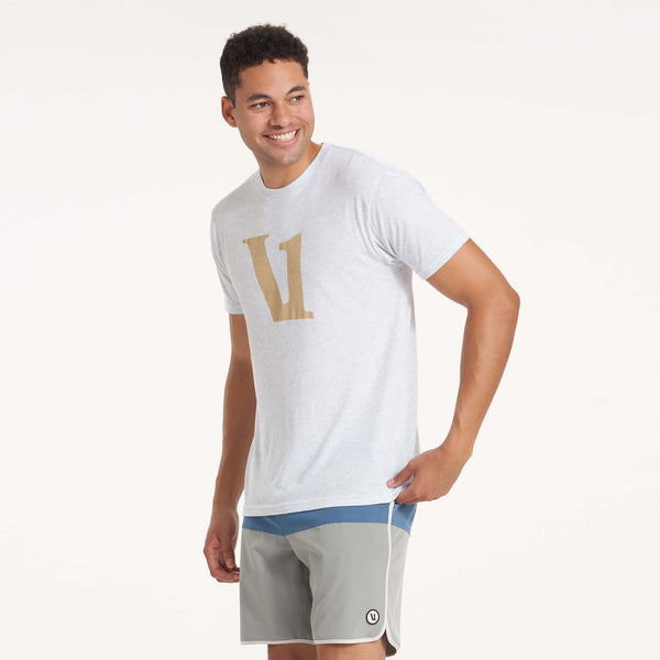 V1 Logo Tee | White Heather