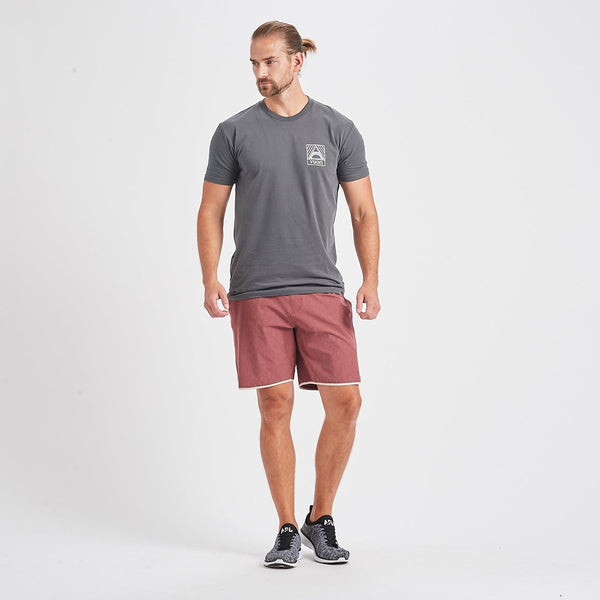 Geometric Pocket Tee | Charcoal