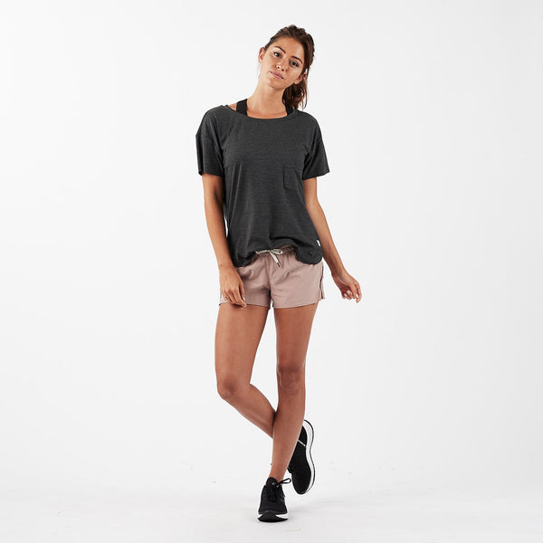 Lux Performance Tee | Charcoal Heather