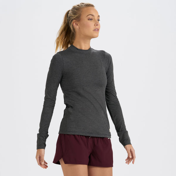 Long-Sleeve Lux Tee | Charcoal Heather