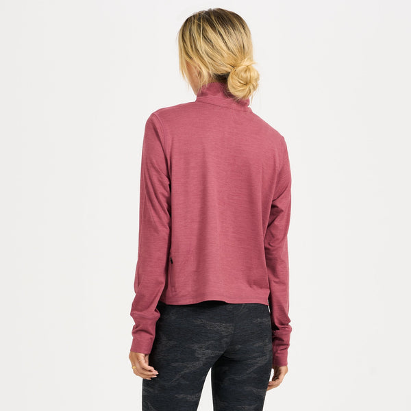 Crescent Half Zip | Desert Rose Heather