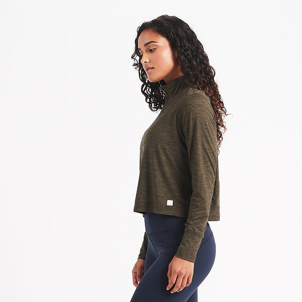 Crescent Half Zip | Evergreen Heather