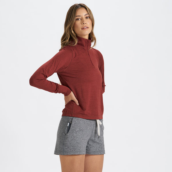 Crescent Half Zip | Spice Heather