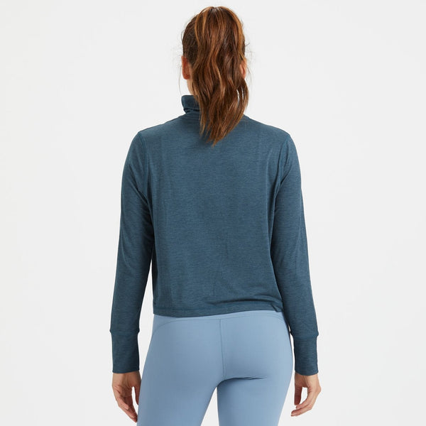 Crescent Half Zip | Indigo Heather