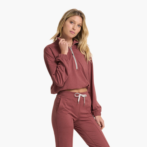 Halo Relaxed Half Zip | Rosewood Heather