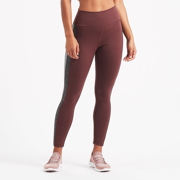 Racer High Rise Legging | Fig Charcoal / Heather Block