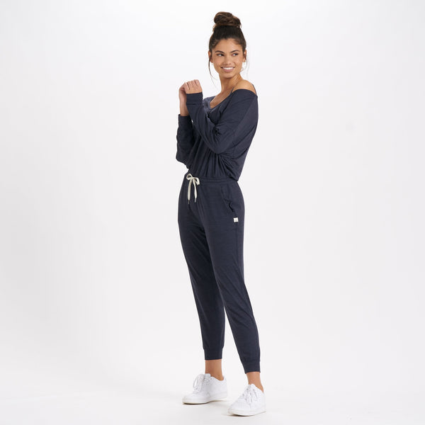 Long-Sleeve Lux Jumpsuit | Midnight Heather