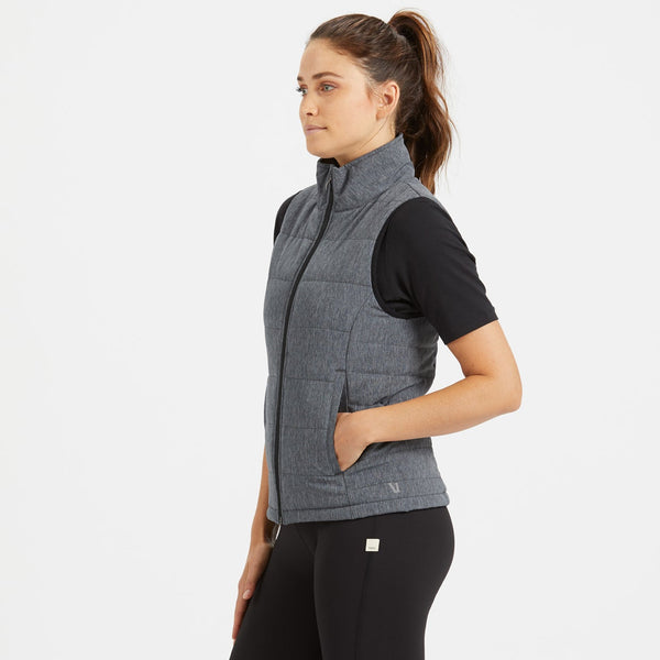Pacific Vest | Black Linen Texture