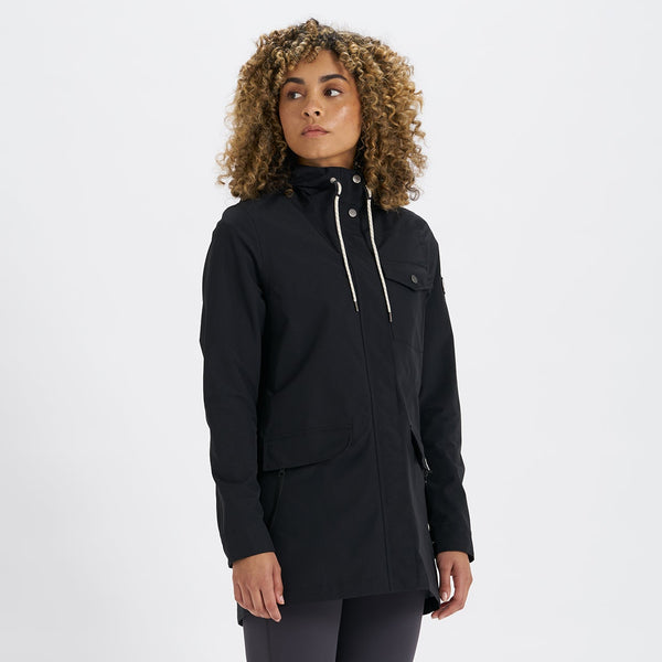 Womens Palisades Rain Jacket | Black