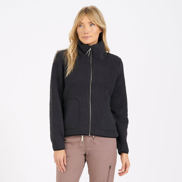 Womens Alpine Sherpa Jacket | Black