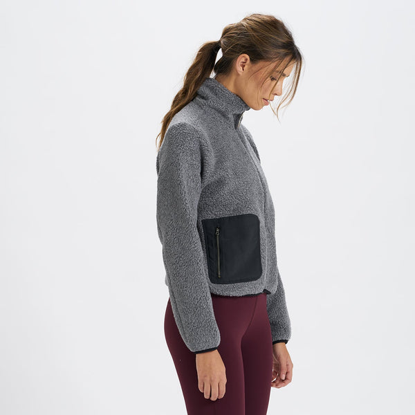 Womens Alpine Sherpa Jacket | Heather Grey