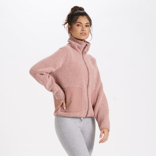 Womens Alpine Sherpa Jacket | Light Terracotta