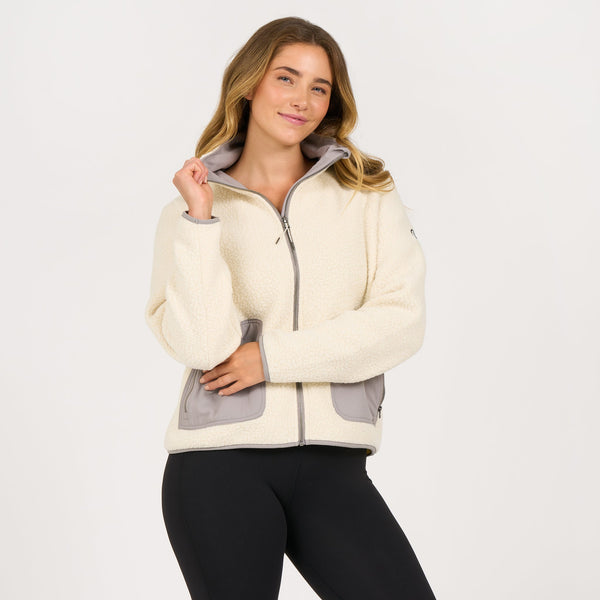 Womens Alpine Sherpa Jacket | Natural