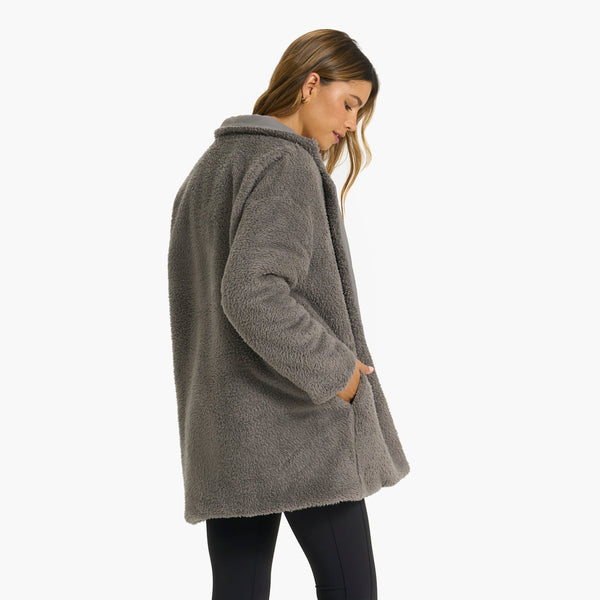 Cozy Sherpa Blazer | Smoke
